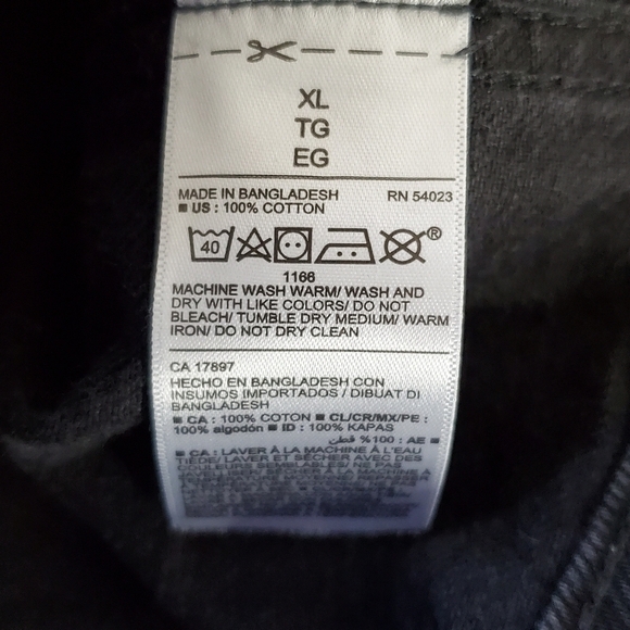 Old Navy Cropped Jean Jacket Women's Size XL Button Front Black Denim Grunge - Picture 7 of 10